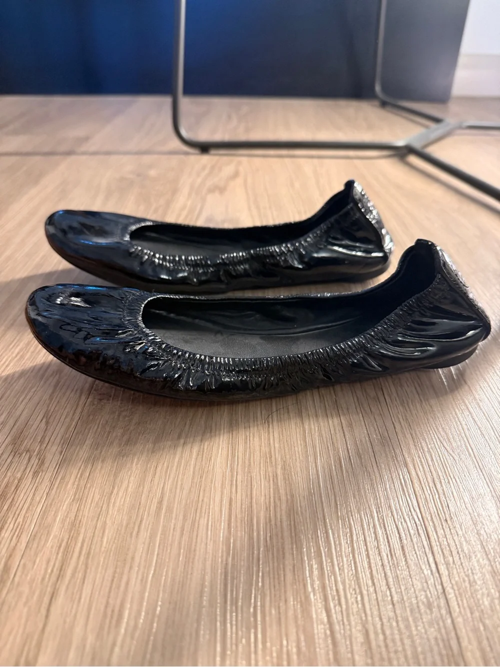 Tory Burch Eddie Scrunch Patent Ballet Flat
